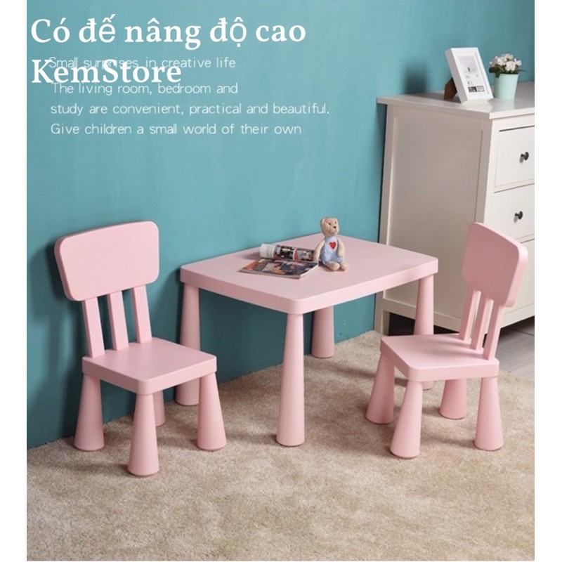 Bộ bàn ghế trẻ em bàn nâng độ cao phù hợp với trẻ em 2 đến 10 tuổi, nhựa Nguyên Sinh an toàn, decor hàn quốc | BigBuy360 - bigbuy360.vn