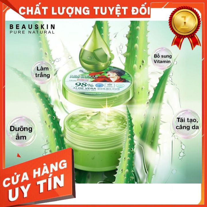 [Hàng chính hãng] Gel dưỡng da Nha Đam đa năng Beauskin 98% Aloe Vera gel 300ml - giúp cung cấp nước tăng cường độ ẩm