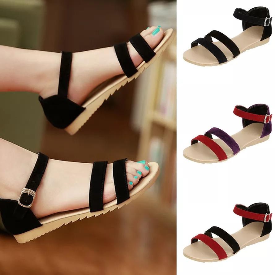 Giày Sandal Mùa Hè Mẫu Mới 2018 Phong Cách Hàn Quốc Cho Nữ