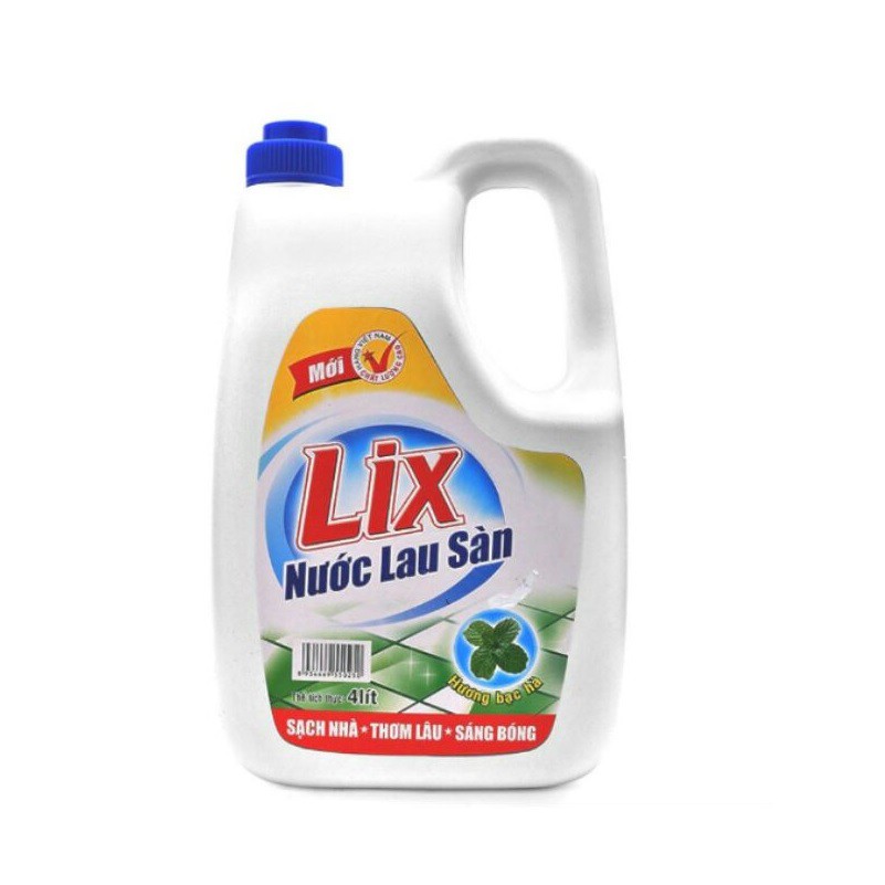 Nước Lau sàn LIX Hương Bạc Hà Chai 4L - LDS15