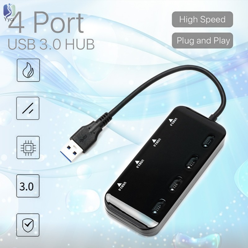 Hub chia 4 cổng USB có đèn LED hiển thị