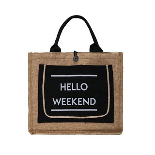 Túi Cói Hello Weekend Sz 35