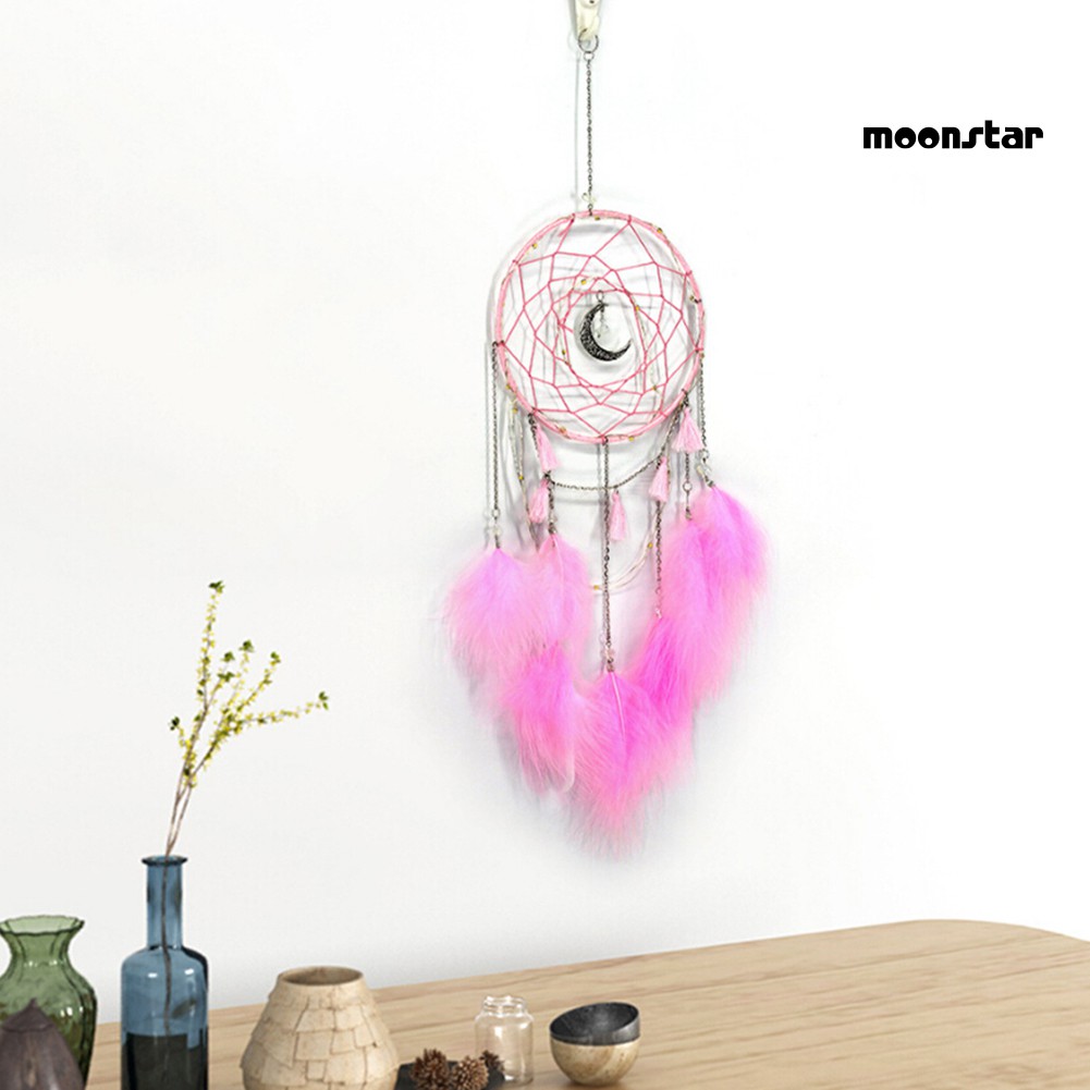 Dây treo trang trí Dreamcatcher có lông vũ xinh xắn