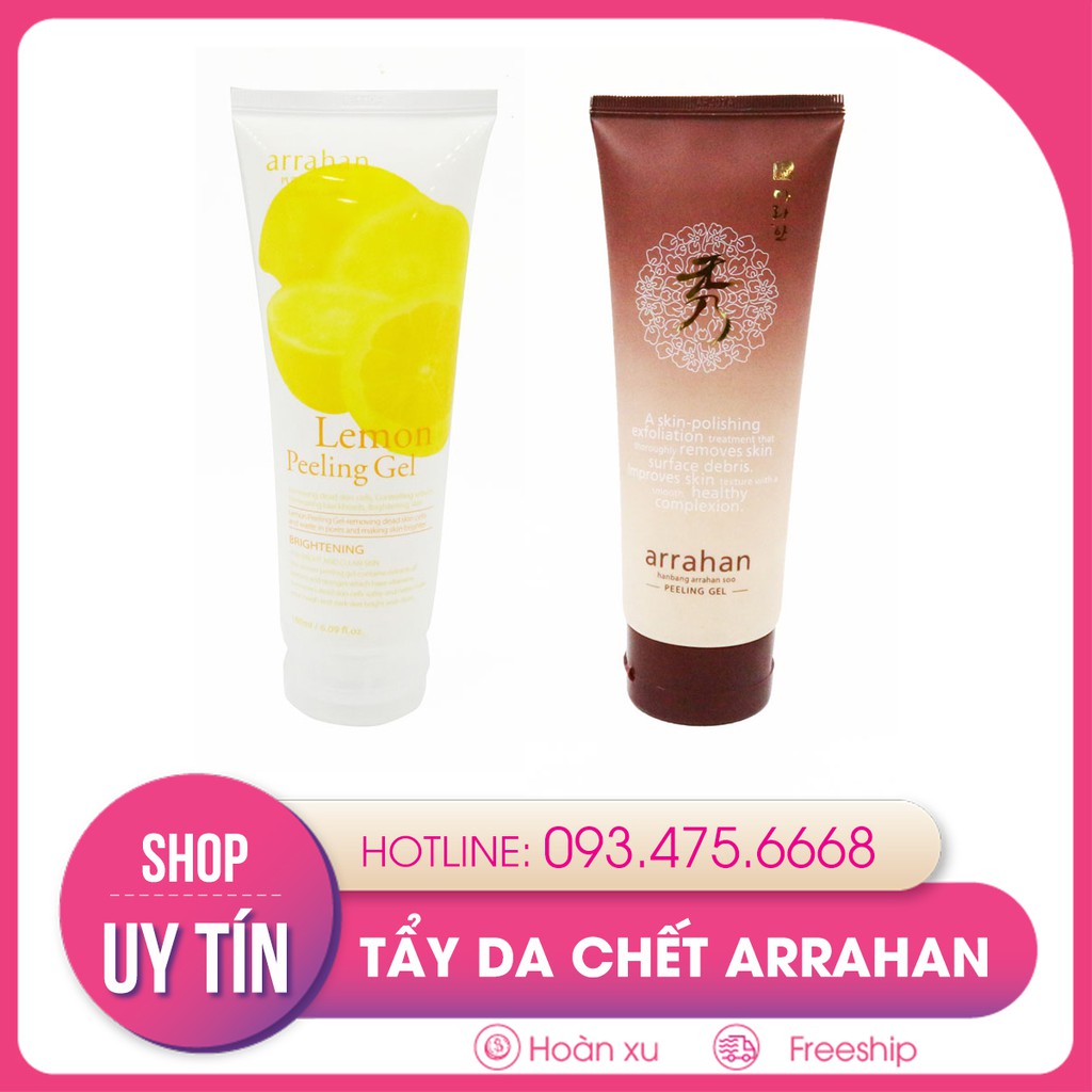 [CÓ GIÁ SỈ] Tẩy da chết body ARRAHAN PEELING GEL sâm, táo, chanh làm sạch da chết và bụi bẩn, trắng sáng da ngay lập tức