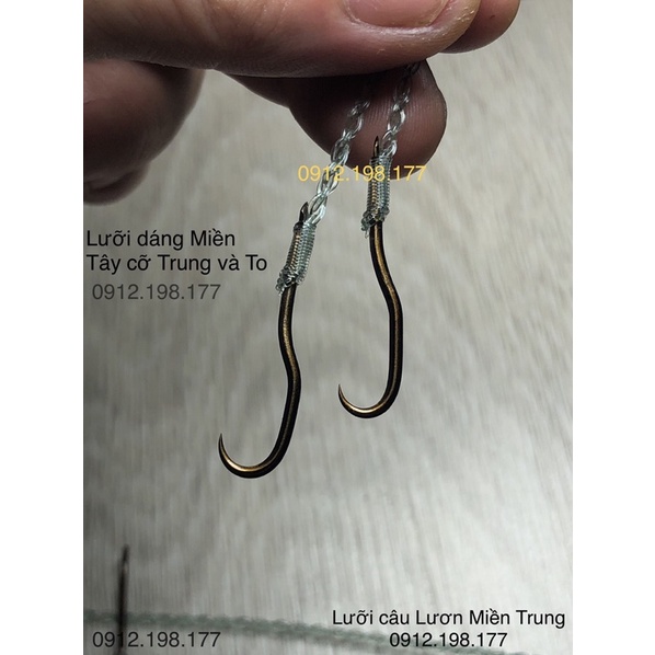 Lưỡi câu Lươn. Kiểu Miền Tây, 2 kích cỡ VỪA và TO tuỳ chọn.
