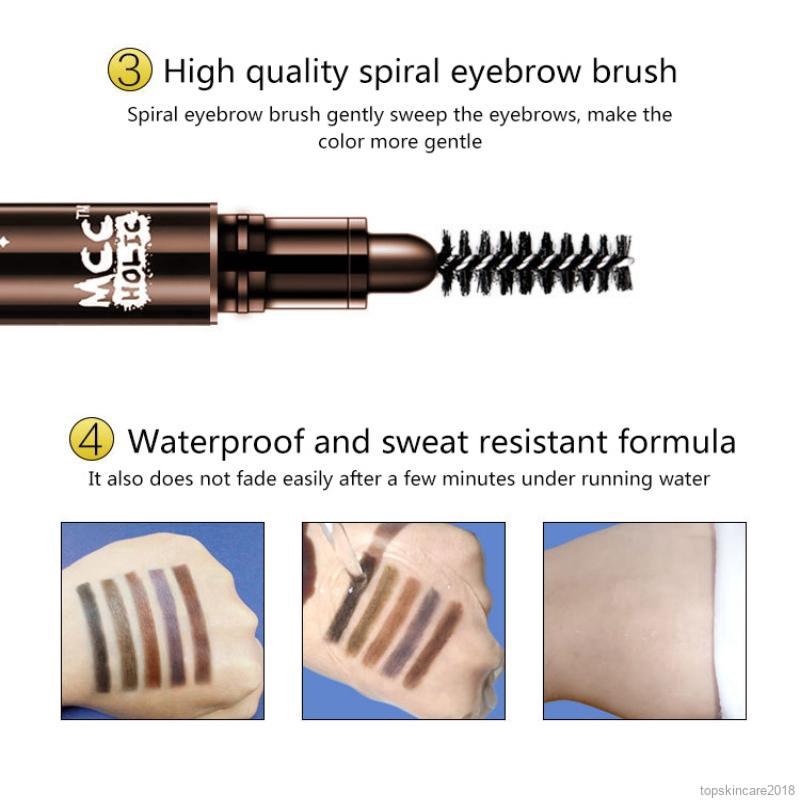 Bút kẻ lông mày dạng xoay tự động thiết kế 2 đầu chống nước | BigBuy360 - bigbuy360.vn