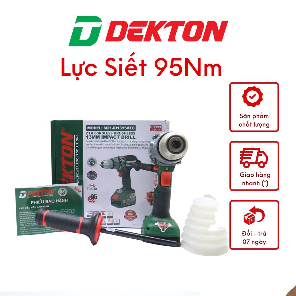 Thân Máy  Khoan Đầu Cặp 13mm Dekton Trang Bị Anti KickBack / M21-ID1395ATC / 3 Chức Năng - 95Nm / Chân Pin Makita