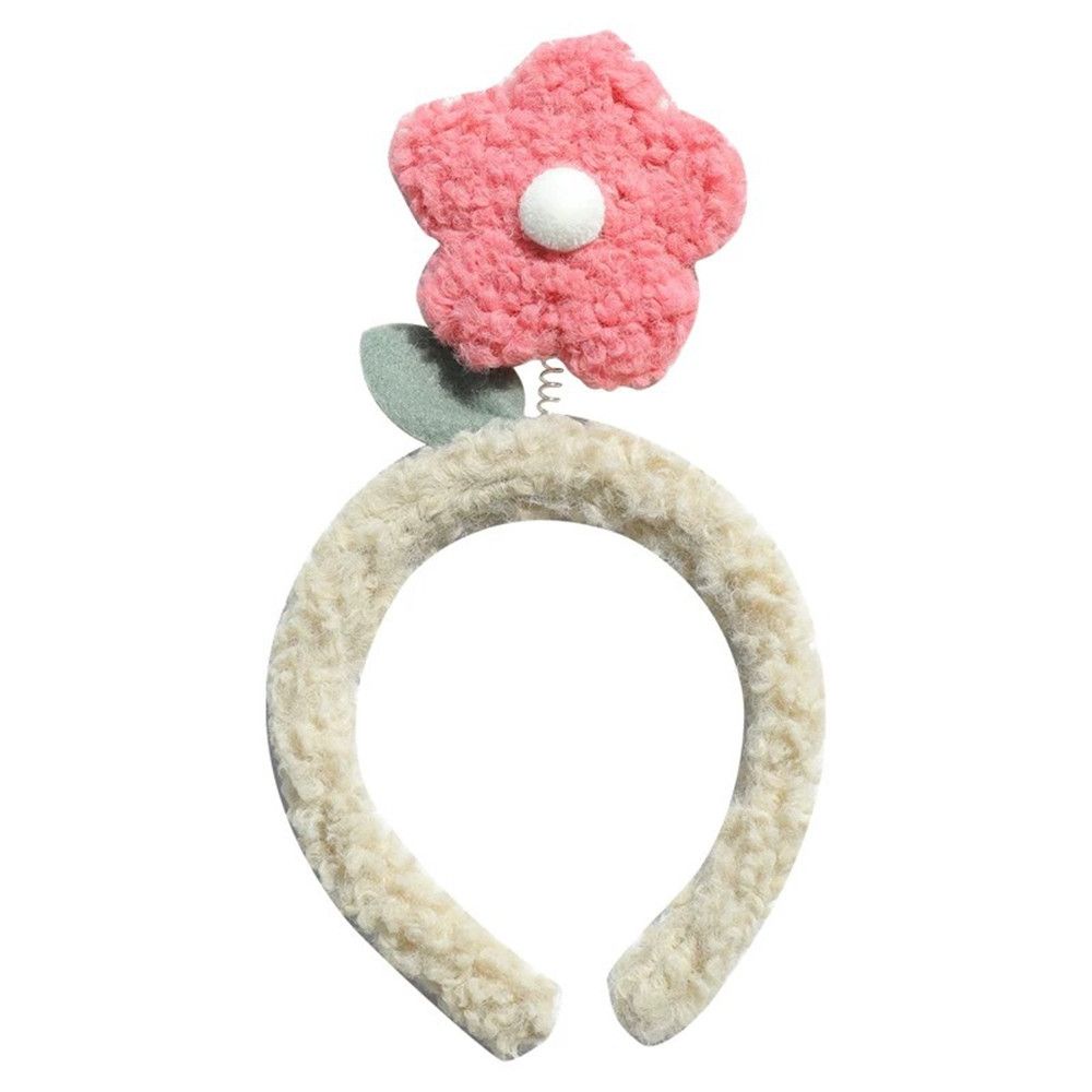 Băng Đô Cài Tóc Vải Len Đính Hoa Dễ Thương Thời Trang Cho Nữ