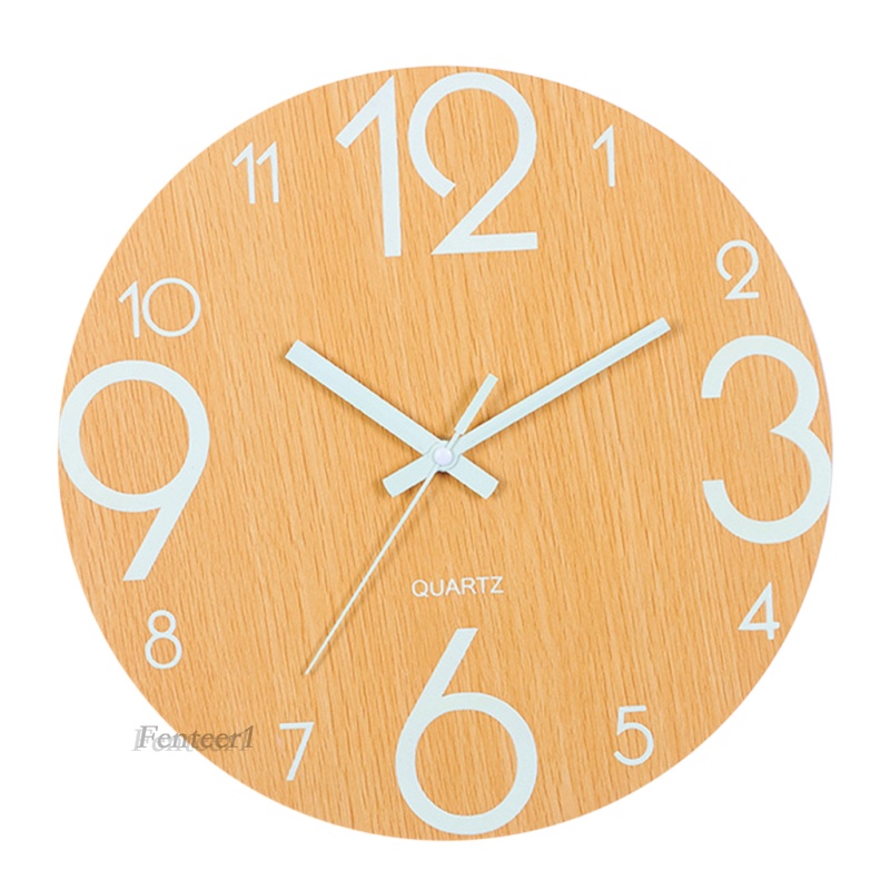 [Fenteer1] Đồng Hồ Treo Tường, Dạ Quang, Kiểu Dáng Cổ Điển