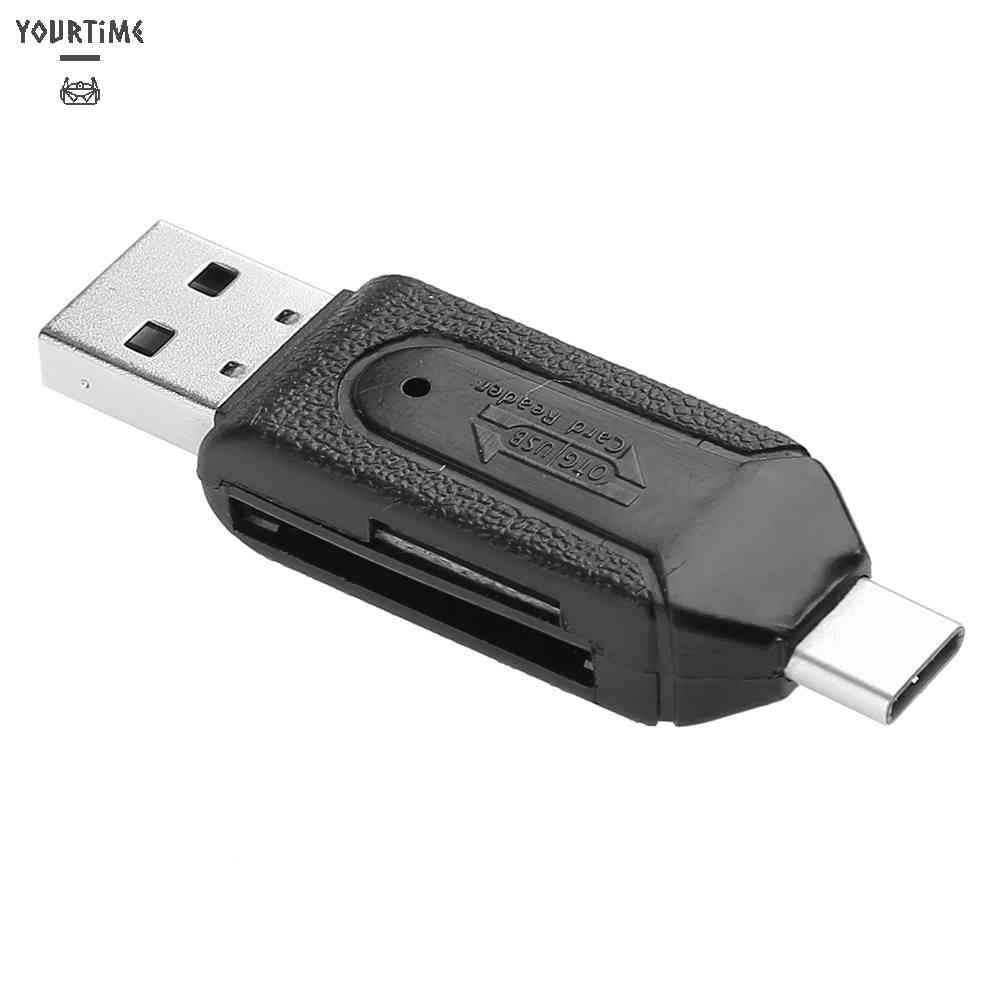 Đầu Đọc Thẻ Nhớ Tốc Độ Cao 480Mbps OTG USB2.0 Type-C Cho SD TF