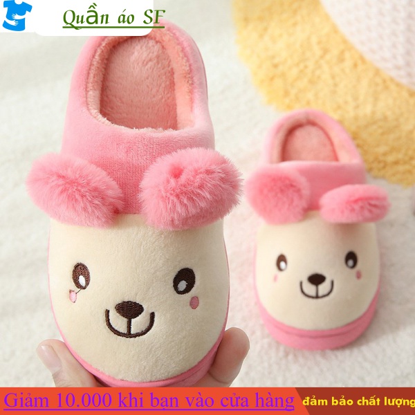 【Quần áo SF】Dép đi trong nhà cho bé, dép bông đi trong nhà cho bé hình thỏ dễ thương chống trơn trượt