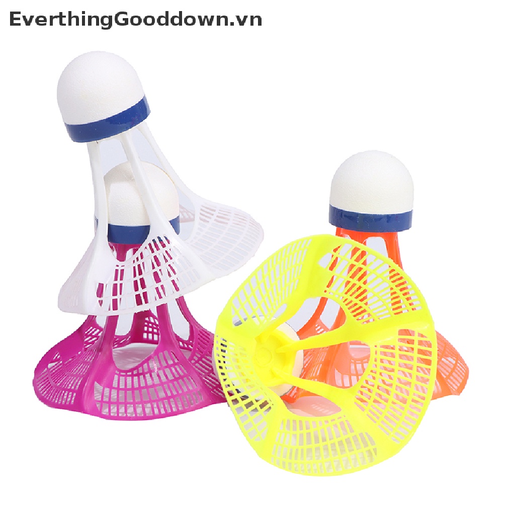 Everthinggooddown Set 3 Trái Cầu Lông Bằng Nhựa Nylon Bền Bỉ Dùng Ngoài Trời