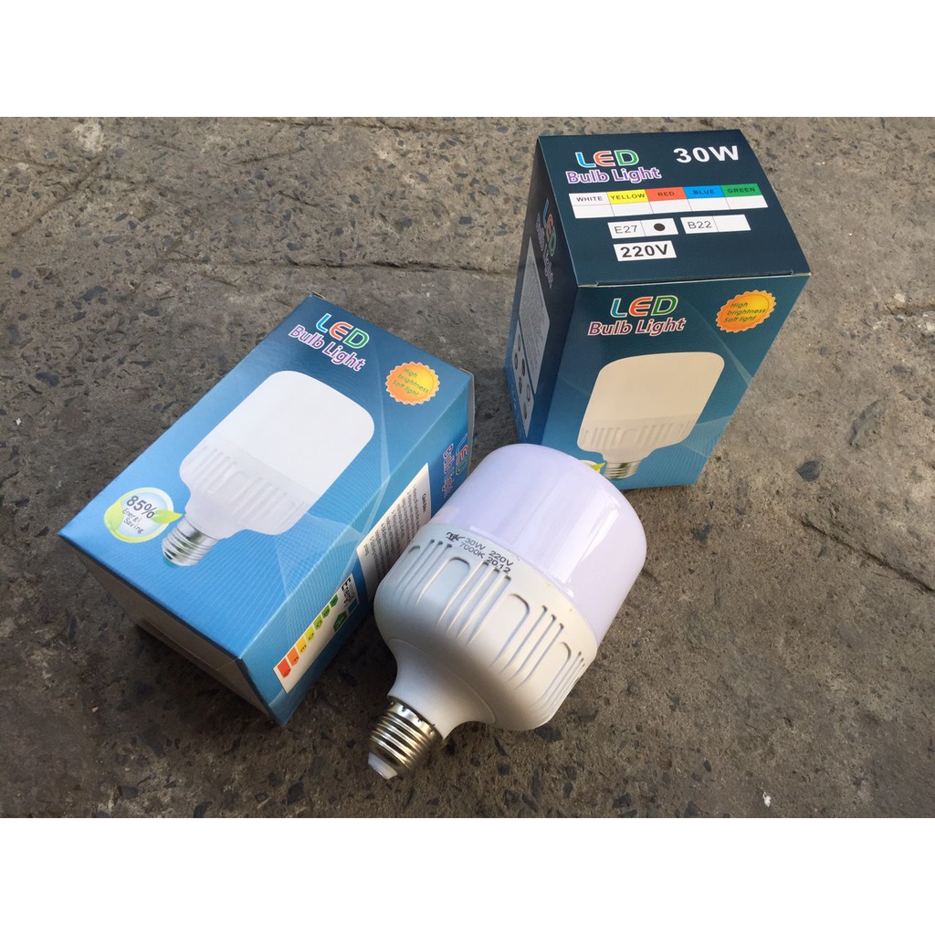 [Sĩ] Bộ 3 bóng đèn Led trụ 30W Siêu sáng - tiết kiệm điện (Ánh Sáng Trắng/Vàng)