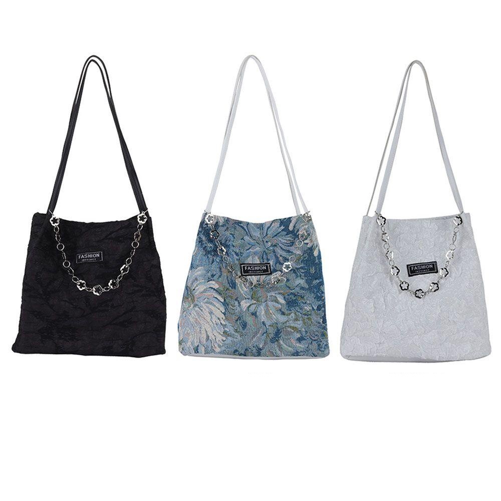 [Hc Gift] Túi Xách Canvas Lớn Họa Tiết Thời Trang Cho Nữ (Giao Màu Ngẫu Nhiên)