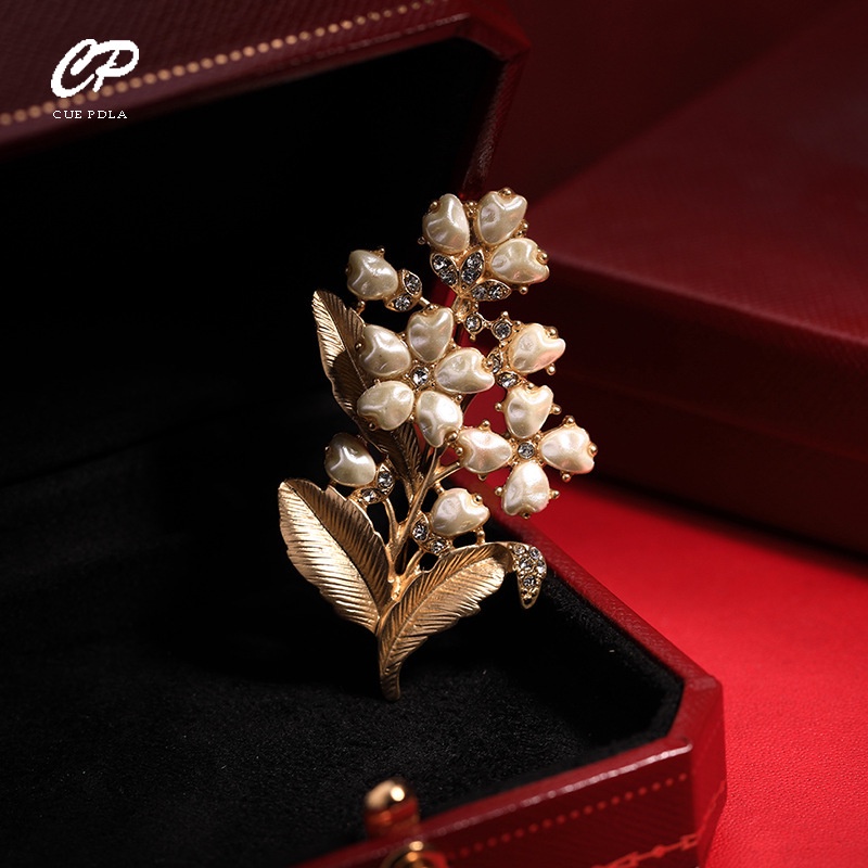 Ghim Cài Áo Hình Hoa Lilyly of the valley Phong Cách retro Cá Tính