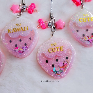 Móc khóa handmade Dâu Tây Lắc