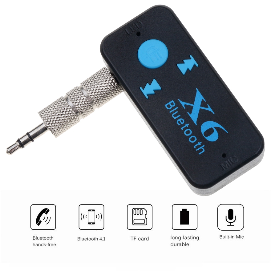 Thiết Bị Truyền Nhận Tín Hiệu Bluetooth 4.0 B' X6 Kèm Mic Cho Xe Hơi