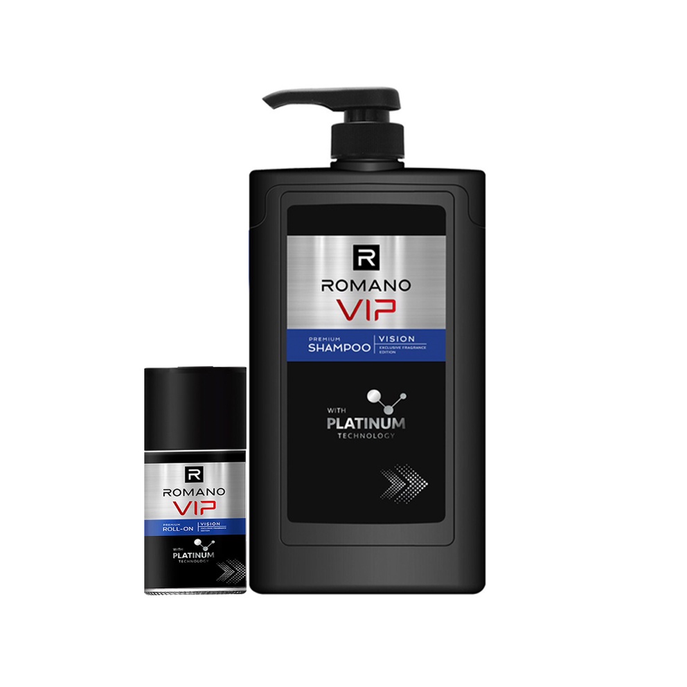 Combo Dầu Gội nước Hoa Vip Romano 650ml+ lăn khử mùi vip 50ml