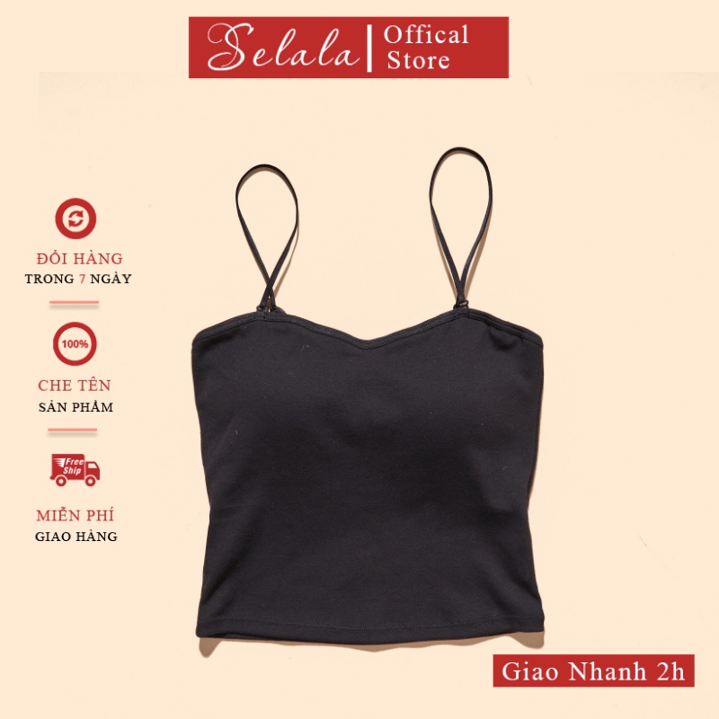 Áo 2 Dây Selala Cotton Cao Cấp Có Đệm Nâng Ngực Tôn Dáng Nhẹ Nhàng Sexy 2D16 | BigBuy360 - bigbuy360.vn