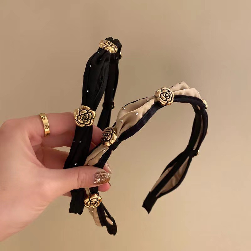 Băng Đô Cài Tóc Hình Hoa Trà Phong Cách Pháp 2022