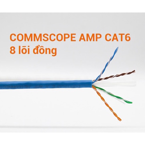 Dây cáp mạng AMP Commscope CAT6 bấm sẵn cos mạng 2 đầu  - Hàng chính hãng Commscope
