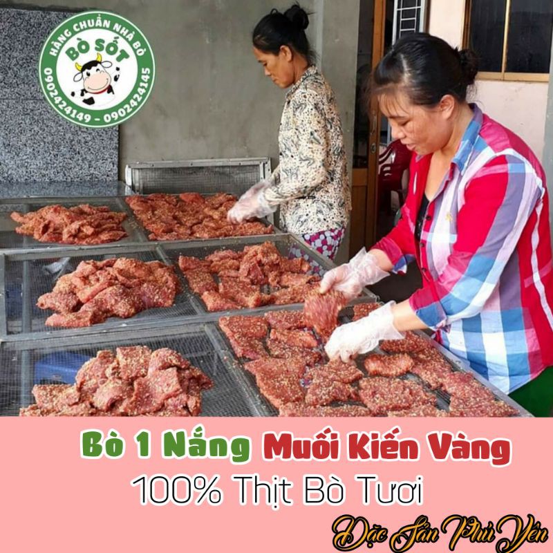 Bò 1 nắng muối kiến 🚀FREESHIP🚀 Loại Ngon Nguyên Chất 500gram Đặc Sản PHÚ YÊN, Bò Tươi Nguyên Chất Nhà Làm, Quà Biếu Tết | BigBuy360 - bigbuy360.vn