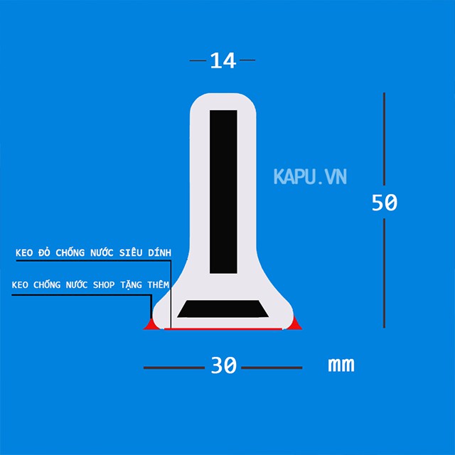 Dải Silicon Chặn Nước Tiện Lợi Dùng Cho Nhà Tắm, Nhà Vệ Sinh, Chỗ Rửa Tay, Máy Giặt