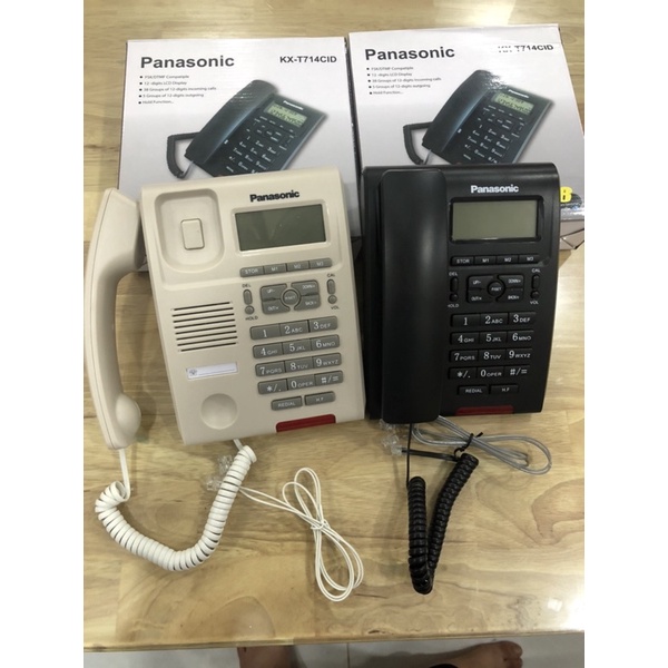 Điện thoại bàn panasonic màn hình hiển thị số có dây thích hợp cho văn phòng và nhà ở