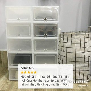 Hộp đựng giày nhựa mica  nhiều màu ( có sẵn giá tốt)