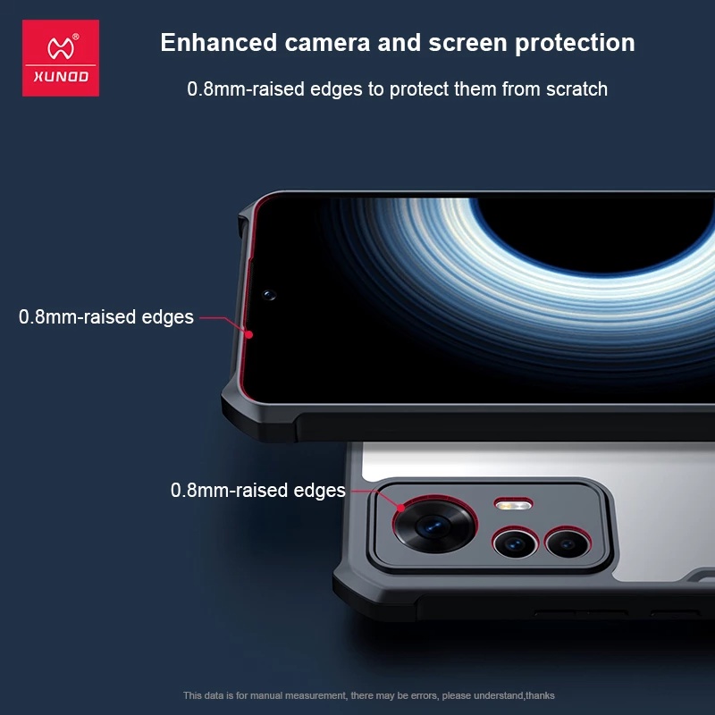Ốp lưng XUNDD Redmi K50 Ultra/ Xiaomi 12T - Mặt lưng trong, Viền TPU, Chống sốc