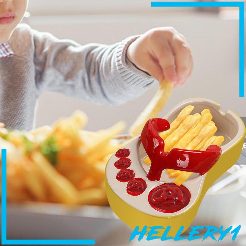 [Hellery1] Đĩa Sứ Hình Bàn Chân Chiên Khoai Tây Chiên Cho Nhà Bếp