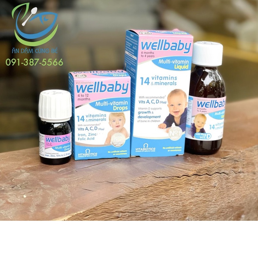 Vitamin tổng hợp cho bé WELLBABY ANH siro giúp tăng đề kháng ăn ngon ngủ ngon 50212