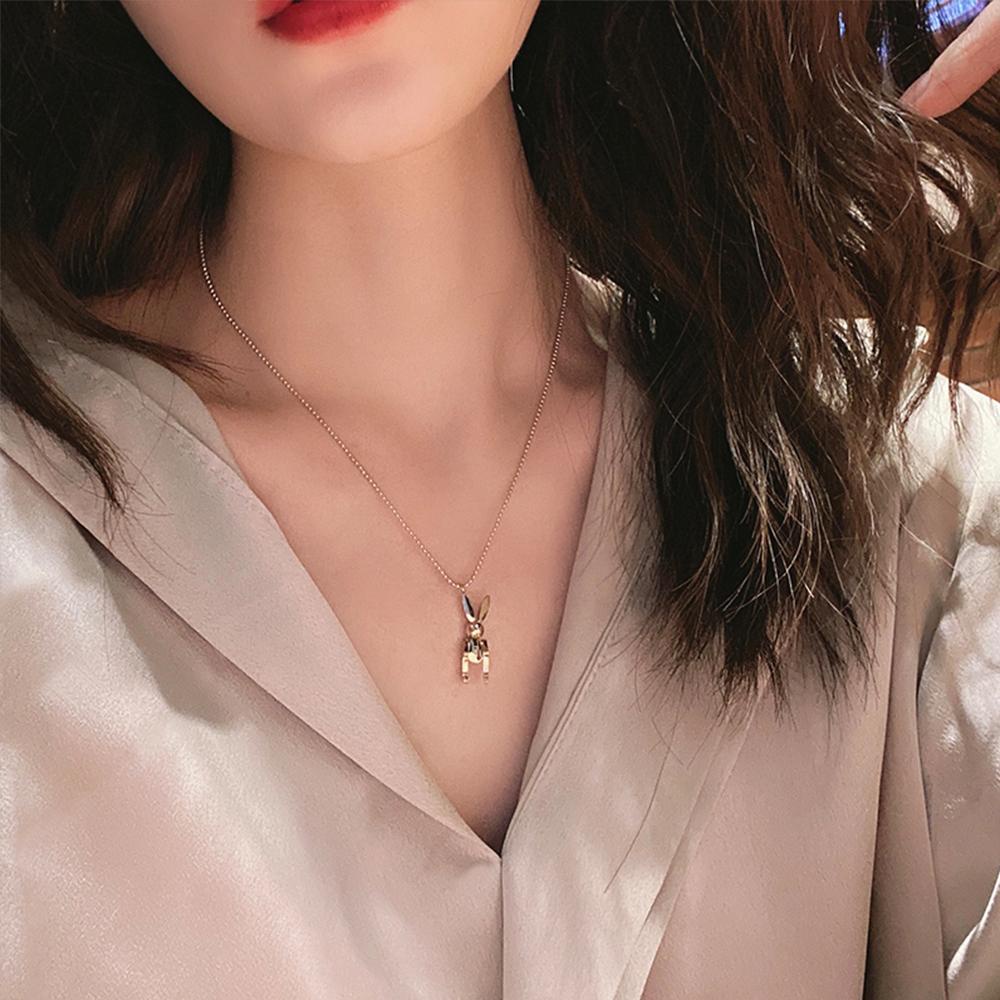 AROMA Vòng Cổ Choker Thép Titan Đơn Giản Cá Tính Hợp Thời Trang Cho Nữ