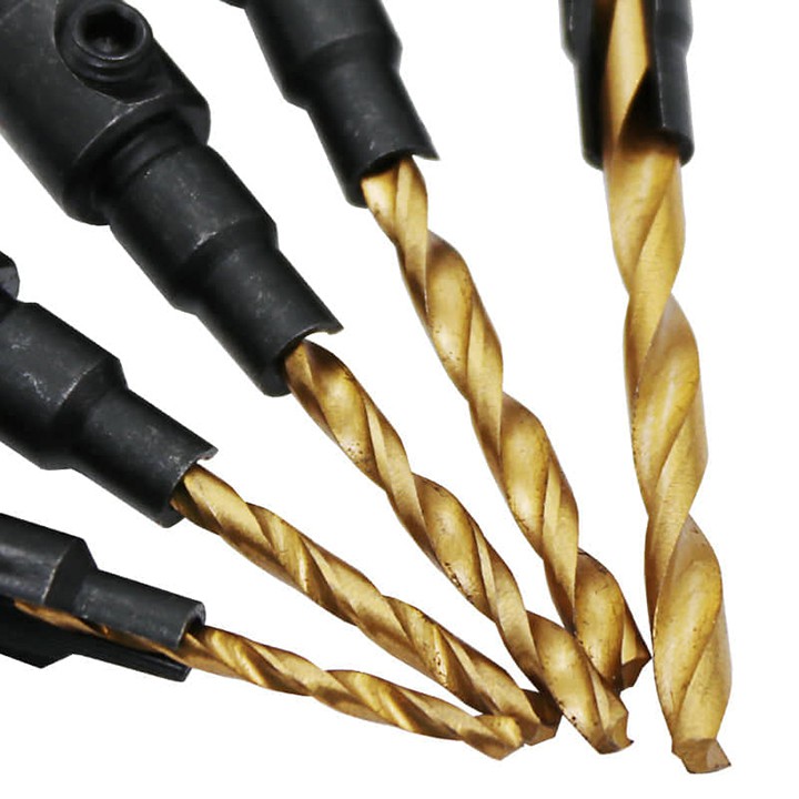 Bộ 5 mũi khoan âm vít gỗ ❤️FREESHIP❤️ Mũi khoan 2 tầng - mũi khoan gỗ