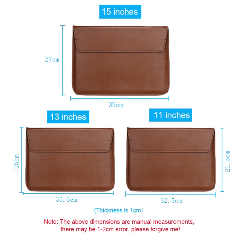 Bao Da PU Nắp Gập Kèm Giá Đỡ Đứng Sang Trọng Cho Air Pro Retina 11 12 13 16 15 XiaoMi Air 13.3 Huawei Matebook 14 16