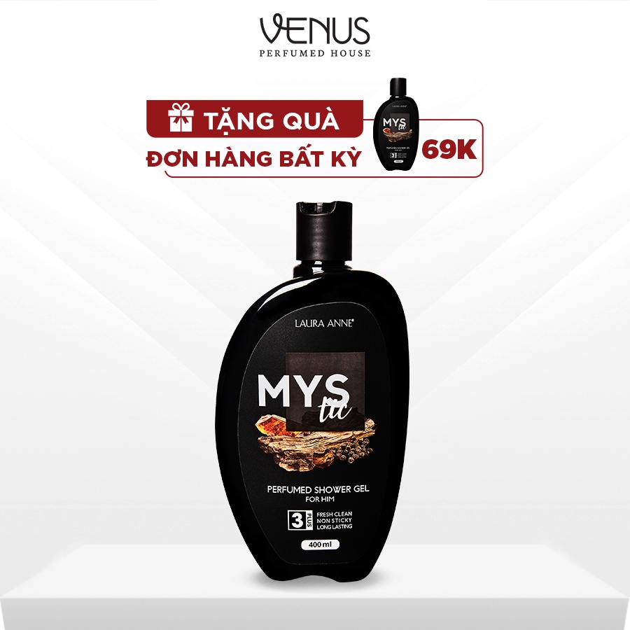 Sữa tắm nước hoa nam Laura Anne Mystic 400ml chính hãng