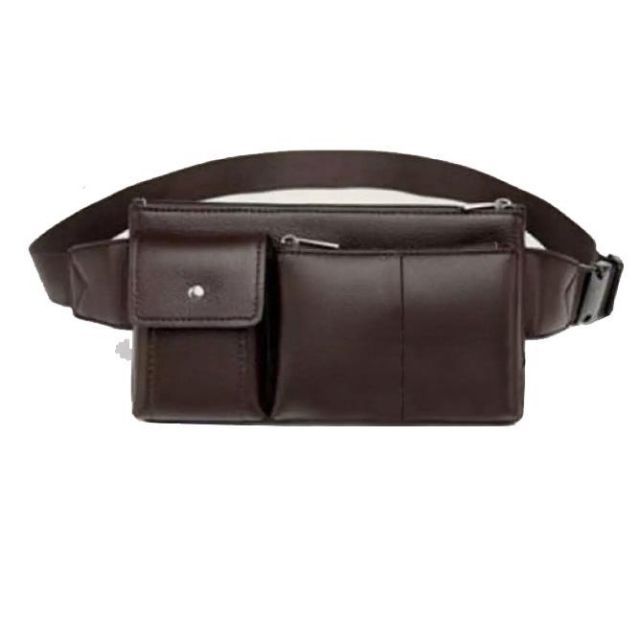 Túi da đeo hông kiêm đeo chéo da hộp nhiêu ngăn nam nữ | BigBuy360 - bigbuy360.vn