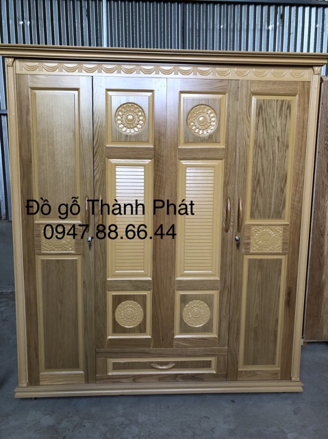 Tủ quần áo gỗ sồi phủ