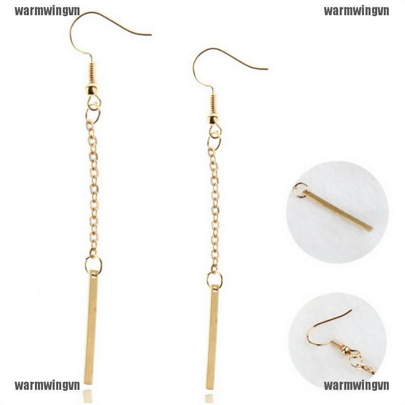 New Fashion Simple Jewelry Alloy Long Bars Drop Dangle Earring Gift for Women ingvn