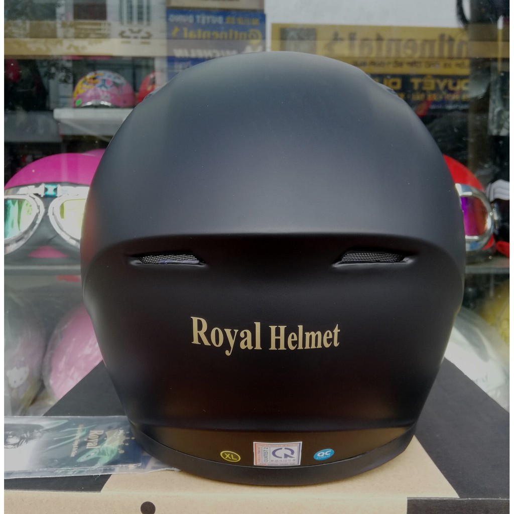 Mũ bảo hiểm Fullface Royal M136 đen nhám (kính trắng)