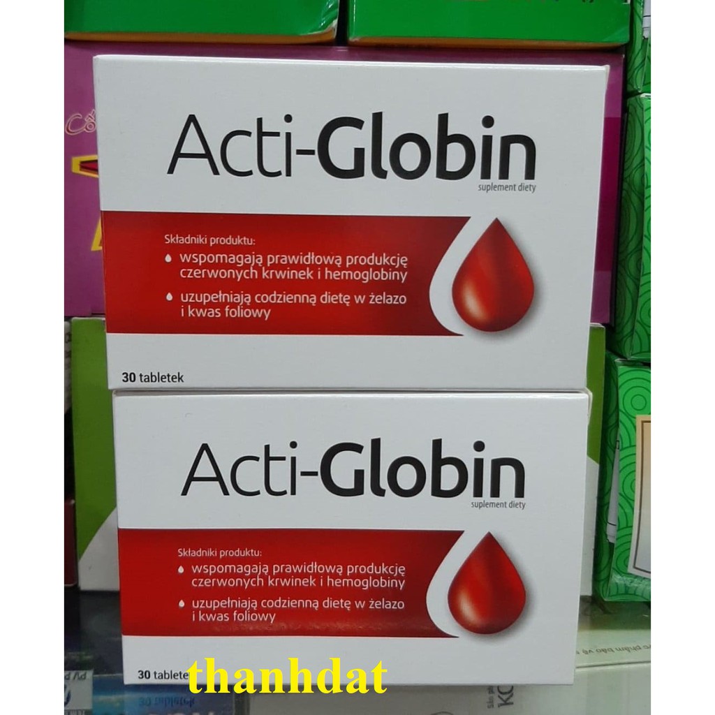 ACTI-GLOBIN (Hộp 30 viên) - Viên uống bổ máu từ Ba Lan, sắt uống