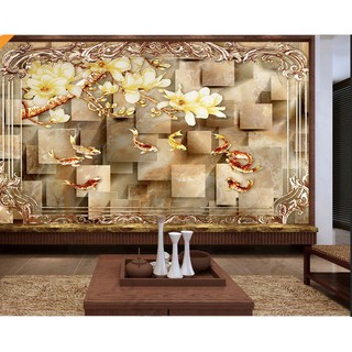 Tranh dán tường Tranh hoa ngọc lan lộng lẫy sang trọng, tranh dán tường 3d hiện đại (tích hợp sẵn keo) MS639372