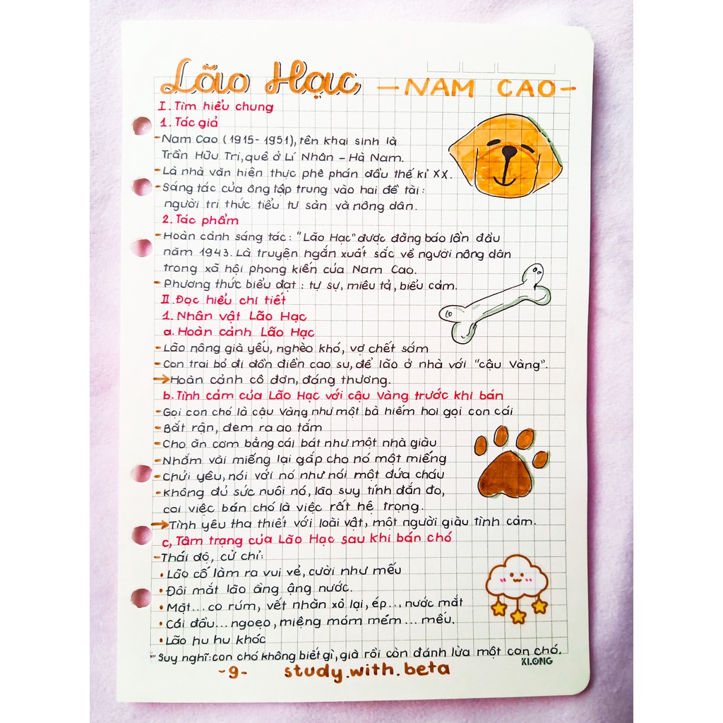 Sổ takenote văn 8 ghi chú kiến thức,phong cách trang trí sticker, sổ lò xo bìa trong Beta, sổ còng đóng Binder