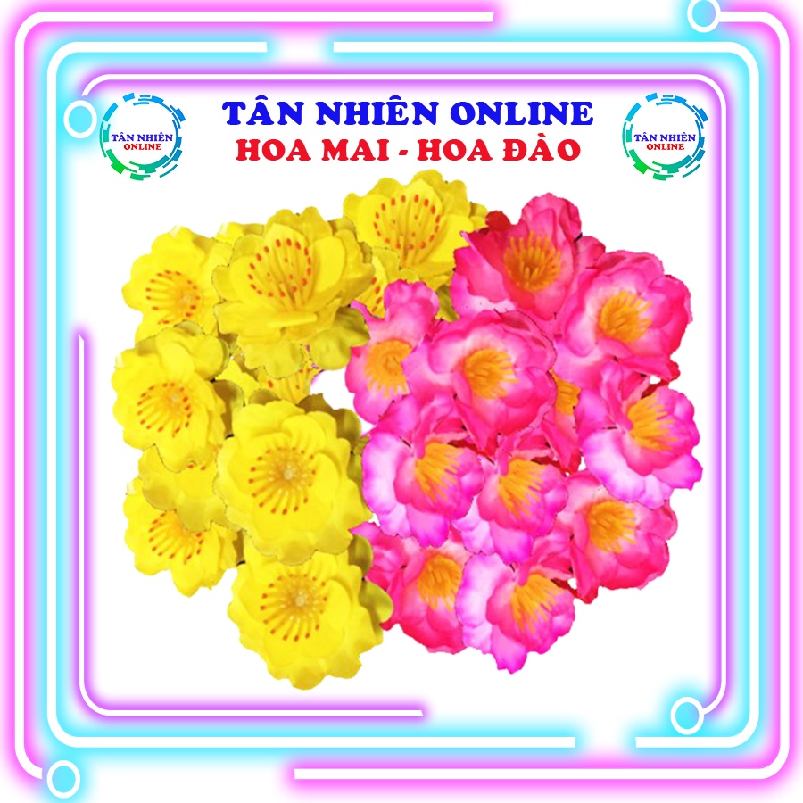 Bịch Bông Mai giả , Bông Đào giả trang trí được ưa chuộng nhất, bịch 36 bông, Kiều Tân Nhiên
