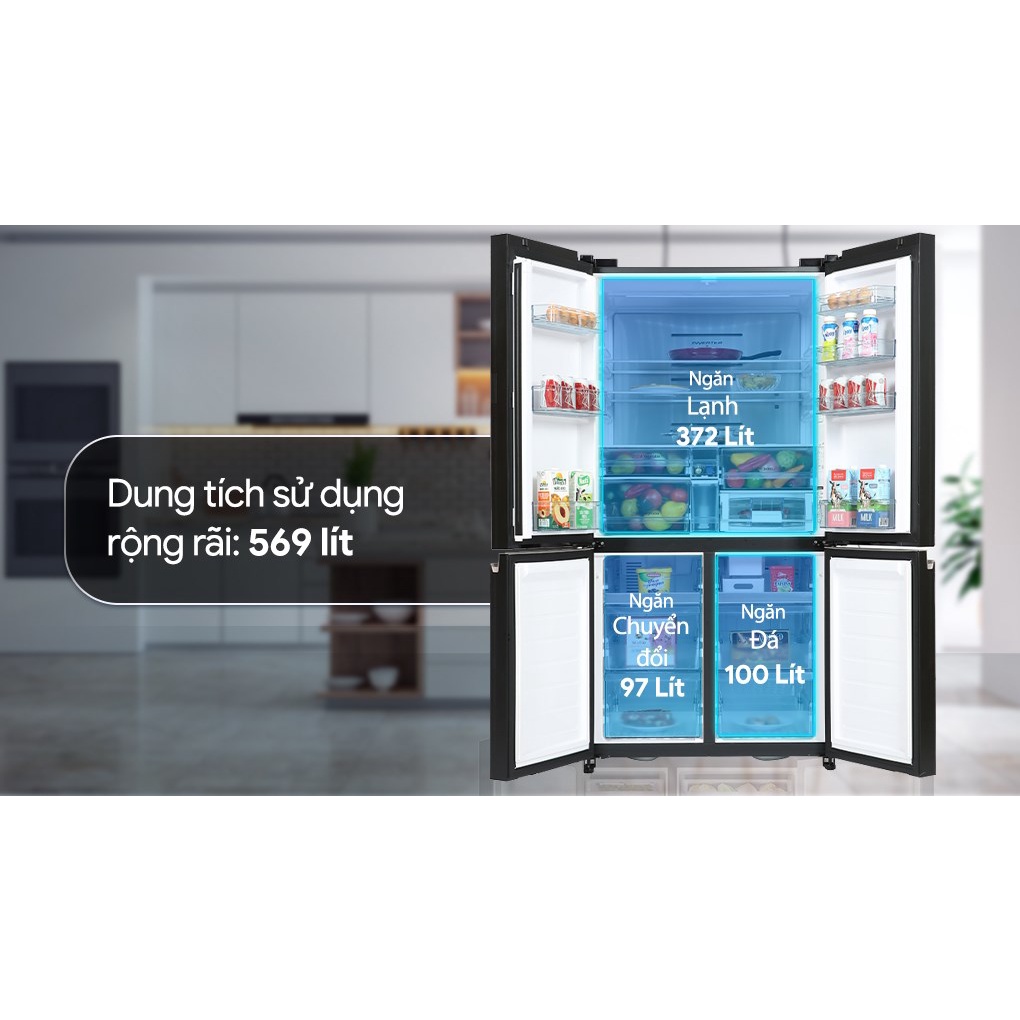 Tủ lạnh Hitachi Inverter 569 lít R-WB640VGV0  Có ngăn chân không - Điện Máy Kho Rẻ