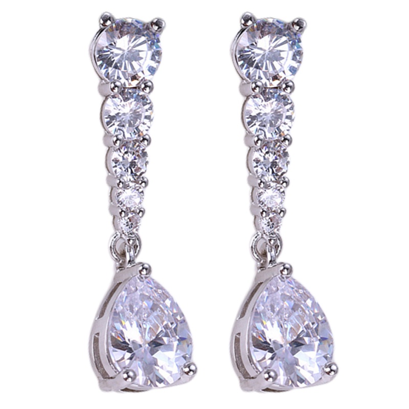 Khuyên Tai Nữ Trang Dáng Dài Đính Đá Pha Lê Sang Trọng