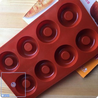 [[nowship] Khuôn silicon 8 hình donut hàng loại 1