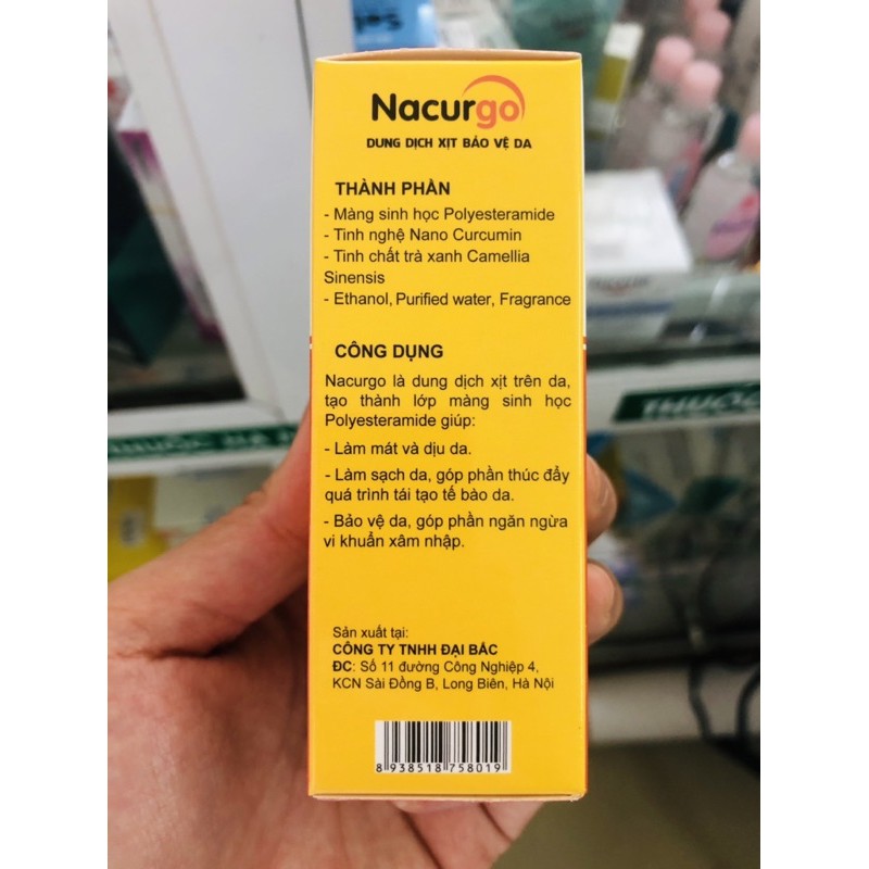 Dung dịch xịt vết thương nacurgo, nacurgo gel DINHDUONGPLUS DD144