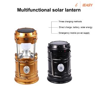 IE❤Solar Power Rechargeable LED Flashlight Camping Tent Light Torch Lamp Lantern