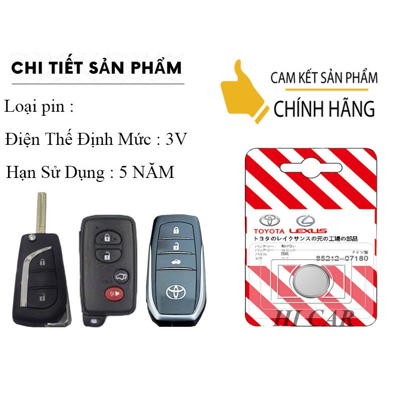 Pin chìa khóa ô tô Toyota Wigo chính hãng Panasonic